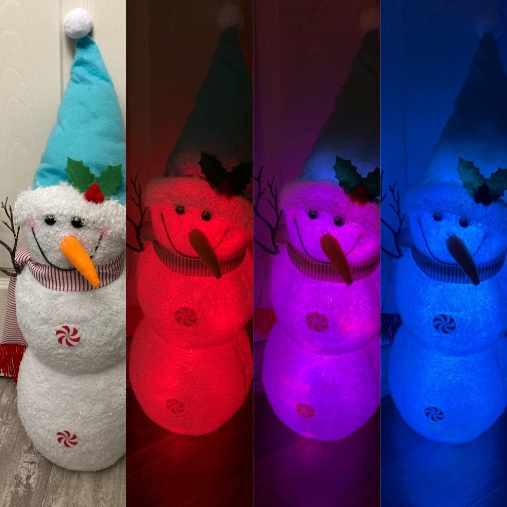 NWT 24" LED Light Changing Snowman Standing Figure